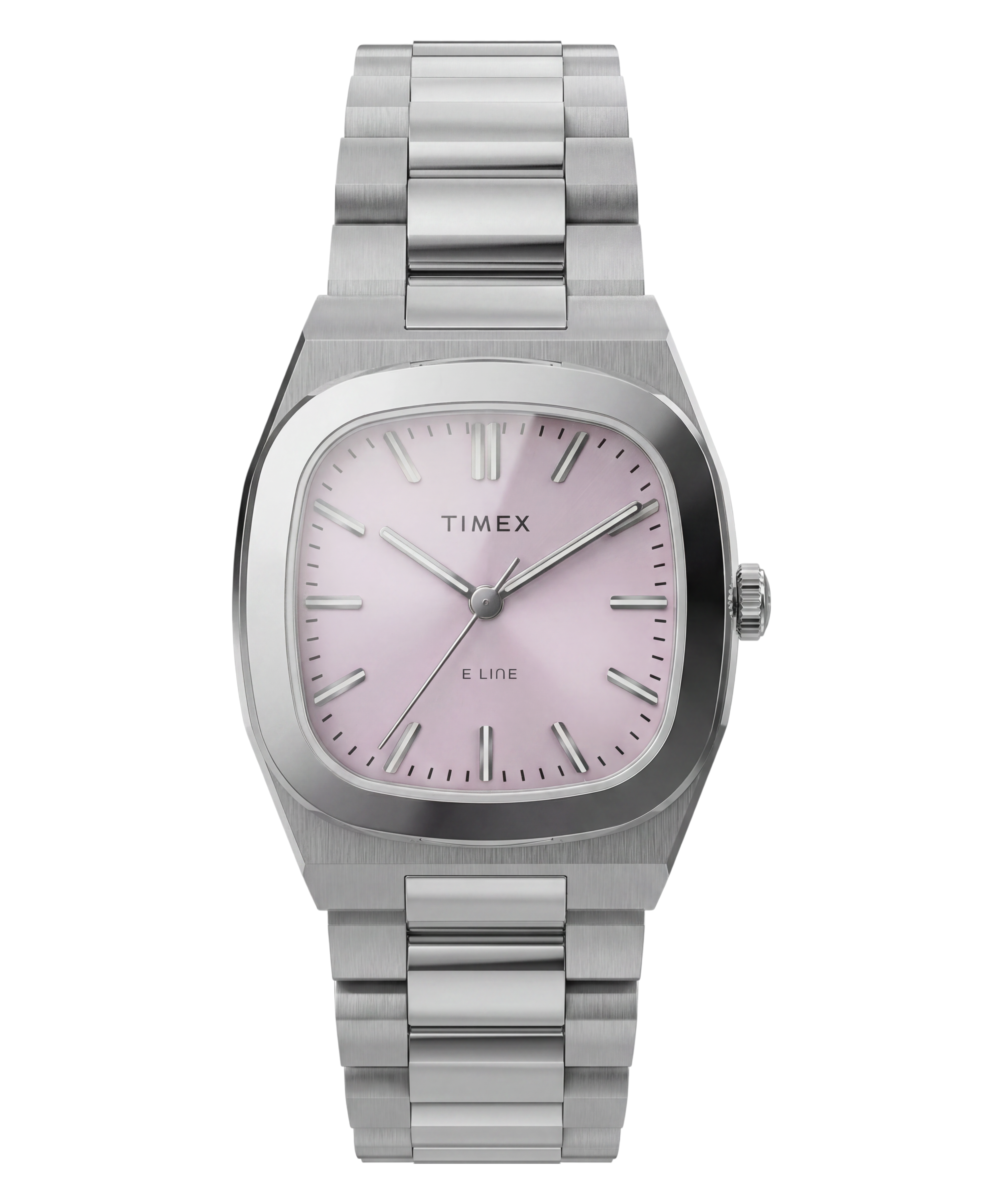 Timex® Quartz E Line 30mm Stainless Steel Bracelet Watch