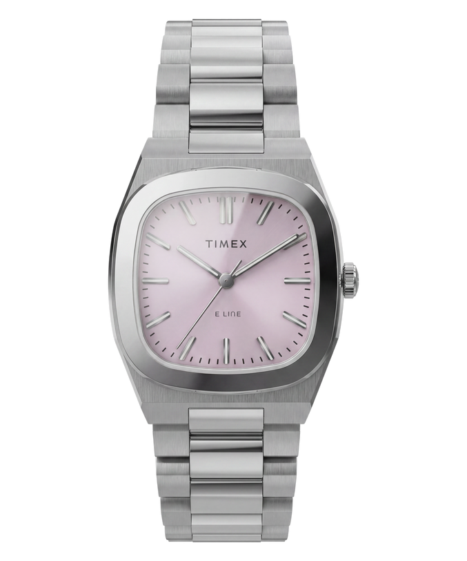 Timex® Quartz E Line 30mm Stainless Steel Bracelet Watch
