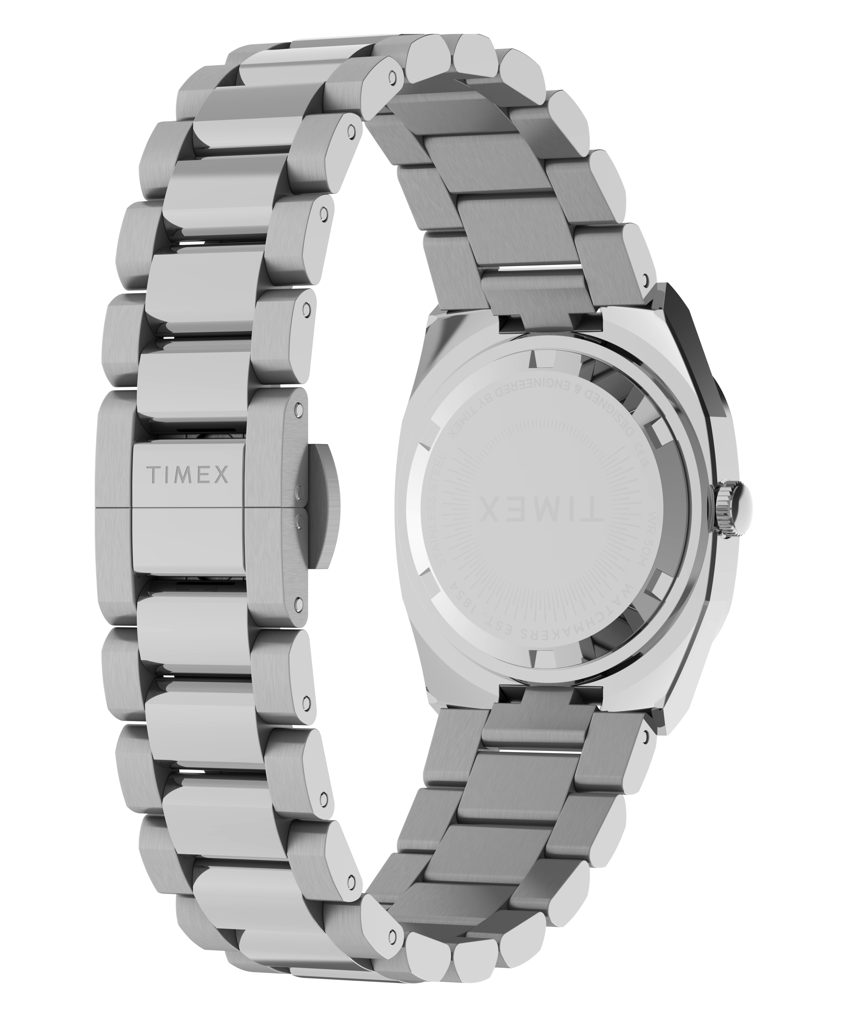 Timex® Quartz E Line 30mm Stainless Steel Bracelet Watch
