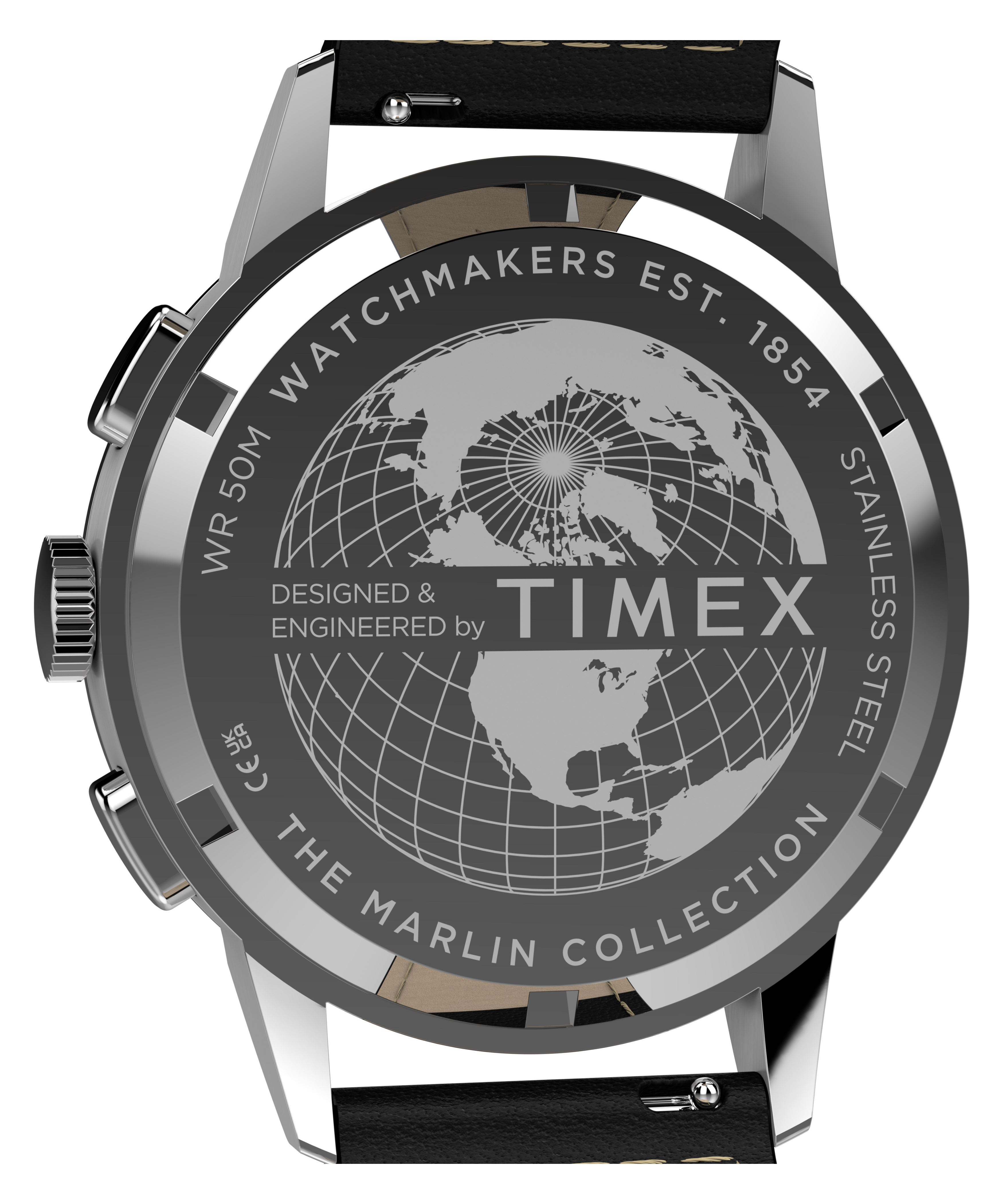 Marlin® Neo Classic Chronograph 40mm Leather Strap Watch