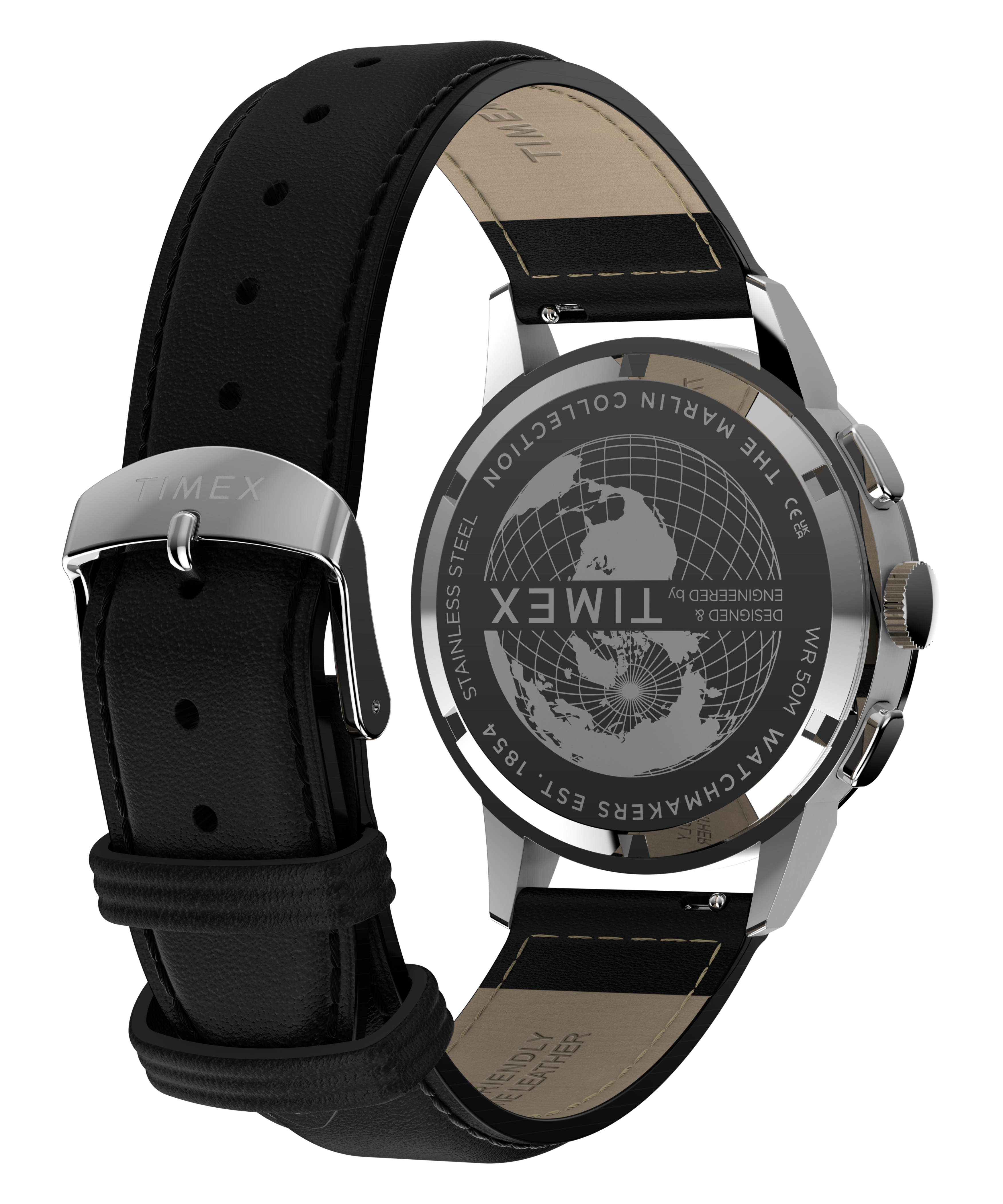 Marlin® Neo Classic Chronograph 40mm Leather Strap Watch