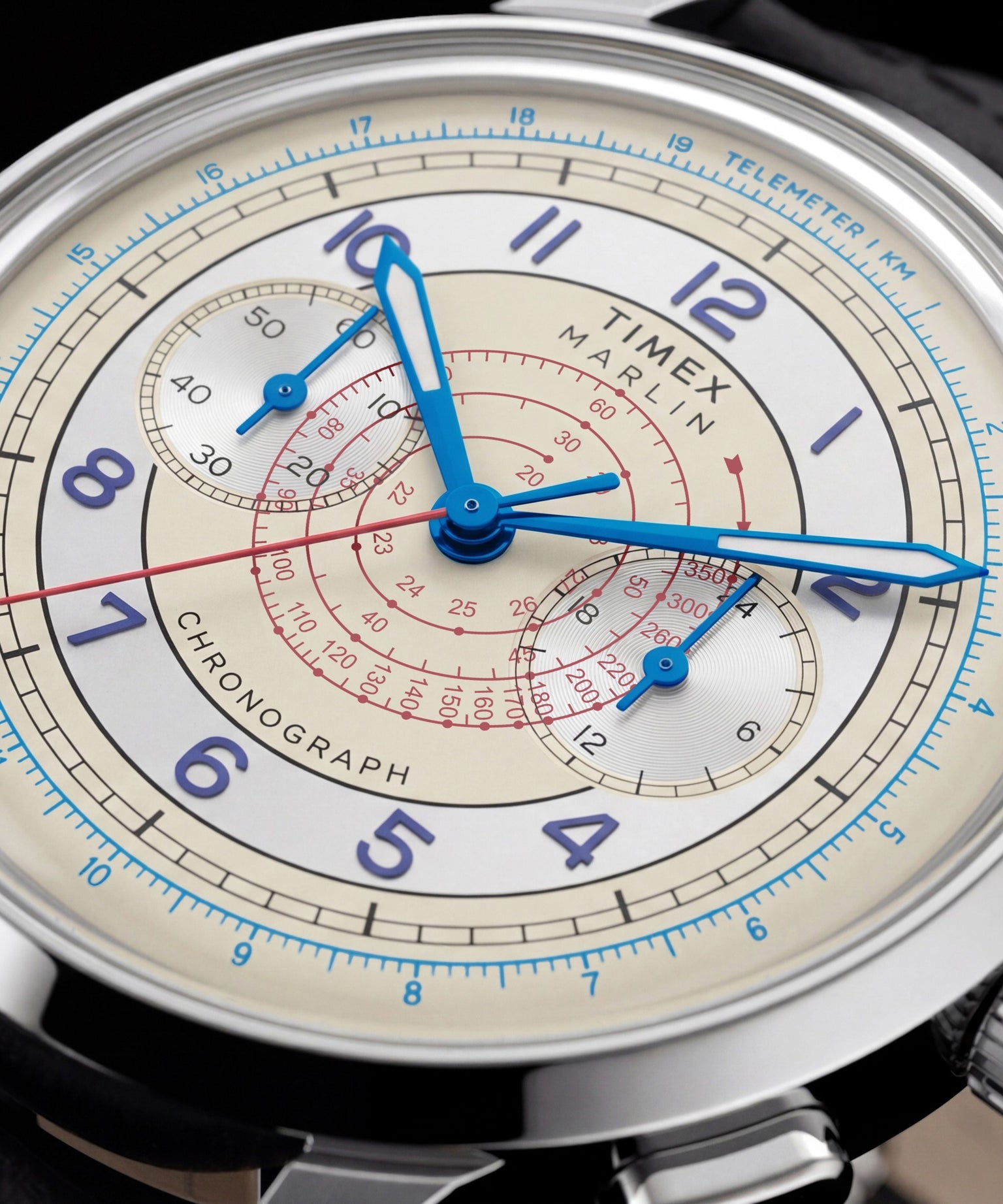 Marlin® Neo Classic Chronograph 40mm Leather Strap Watch