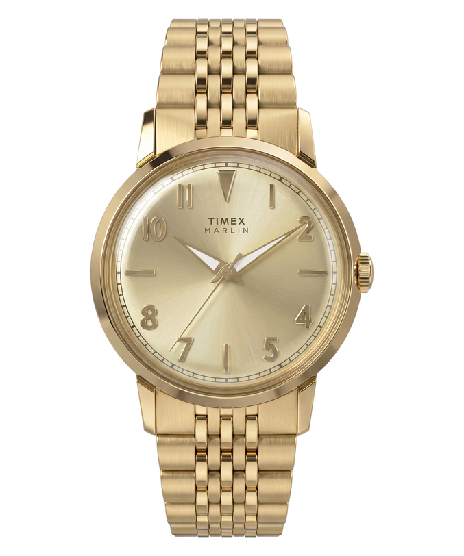 Marlin® Quartz 34mm Stainless Steel Bracelet Watch
