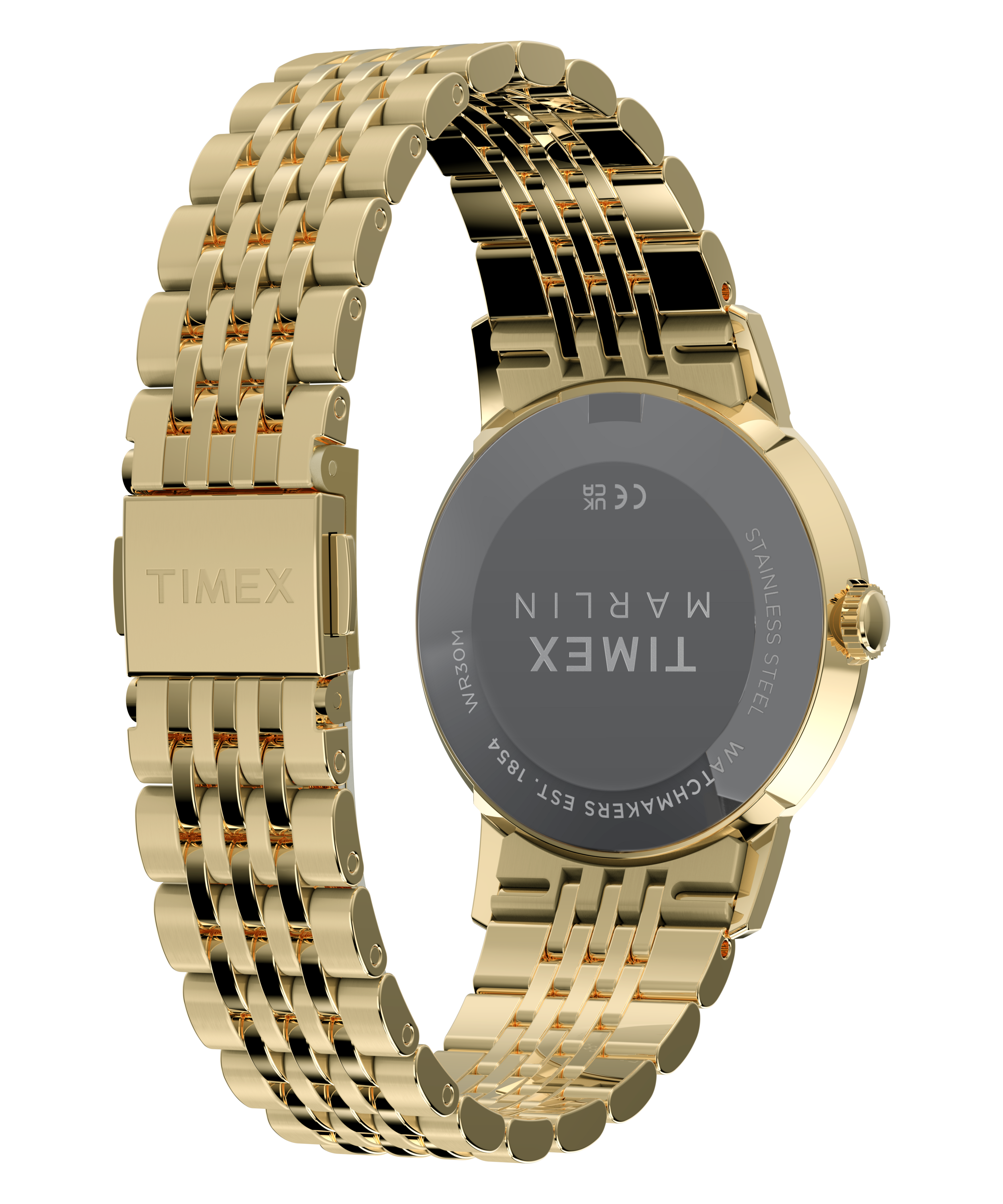 Marlin® Quartz 34mm Stainless Steel Bracelet Watch