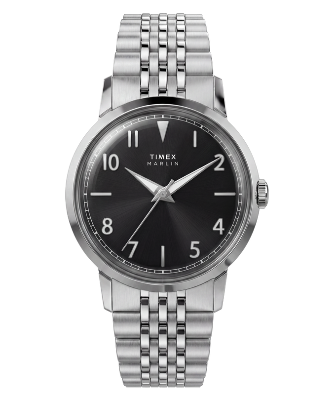 Marlin® Quartz 34mm Stainless Steel Bracelet Watch