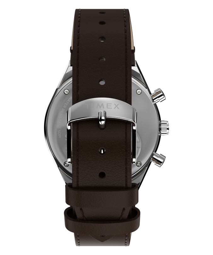 Peanuts® x Q Timex Chronograph 40mm Leather Strap Watch