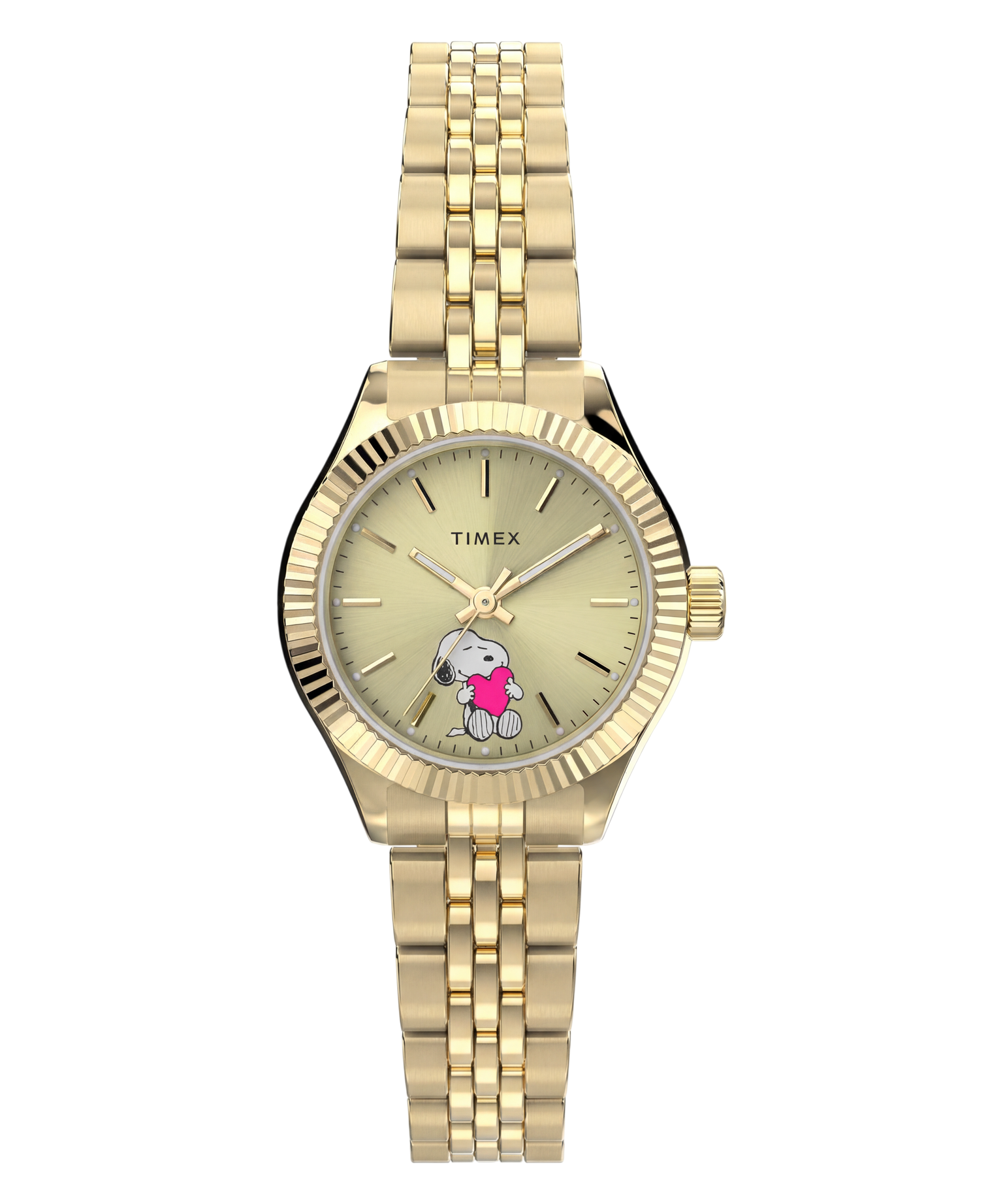 Peanuts x Timex Legacy Mini Heart Hug 25mm Stainless Steel Bracelet Watch