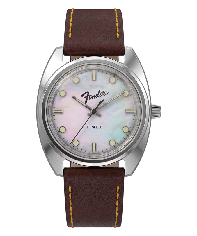 Fender x Timex Stratocaster 37mm Leather Strap Watch