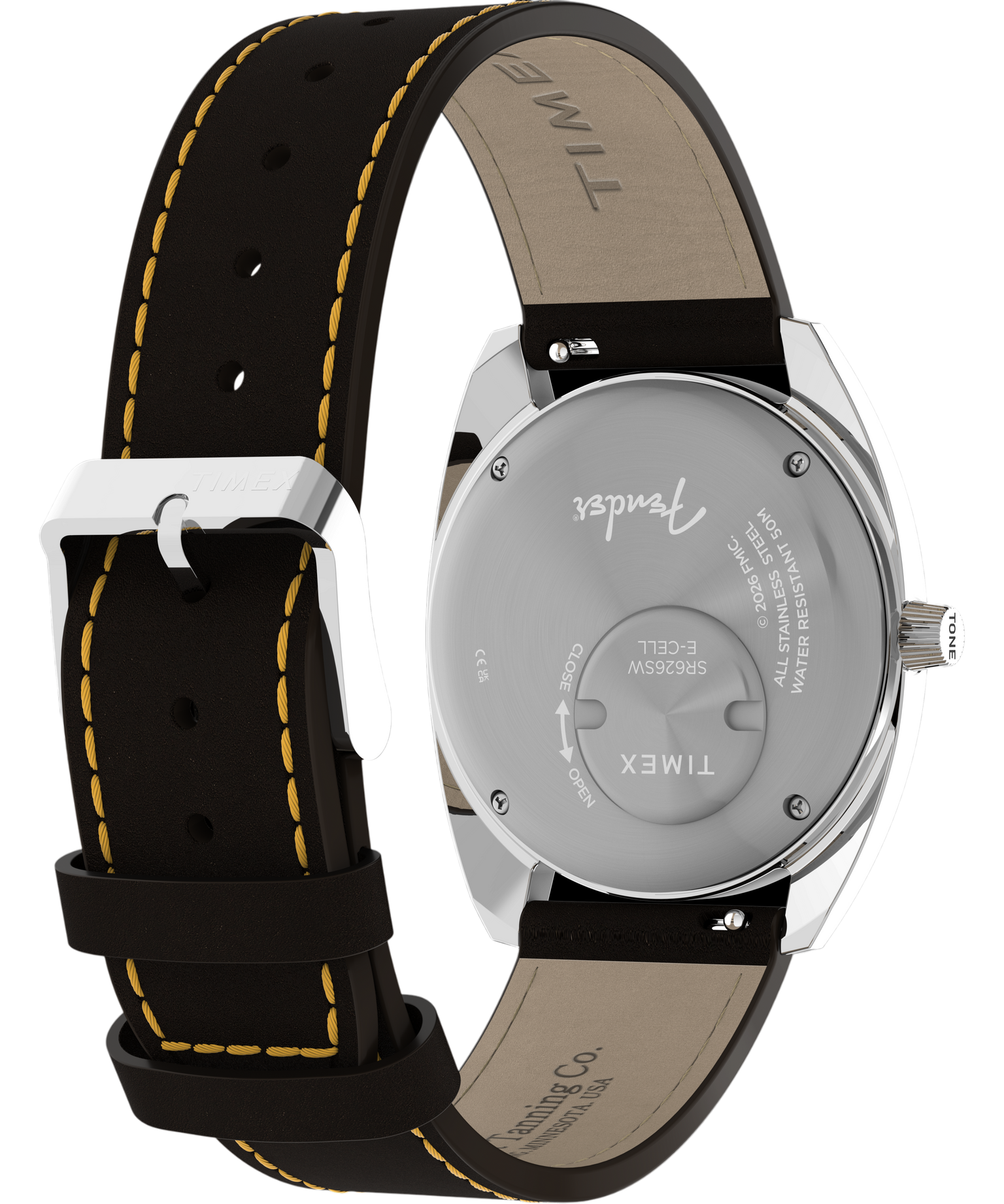 Fender x Timex Stratocaster 37mm Leather Strap Watch