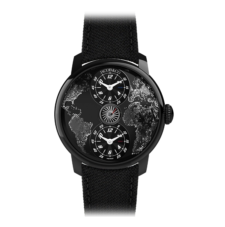 The World Is Yours Dual Time Zone MAD Paris | 43mm, Stainless Steel Case, Cordura Strap