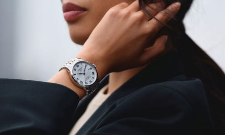 Woman wearing T-Classic Stainless steel case silver dial