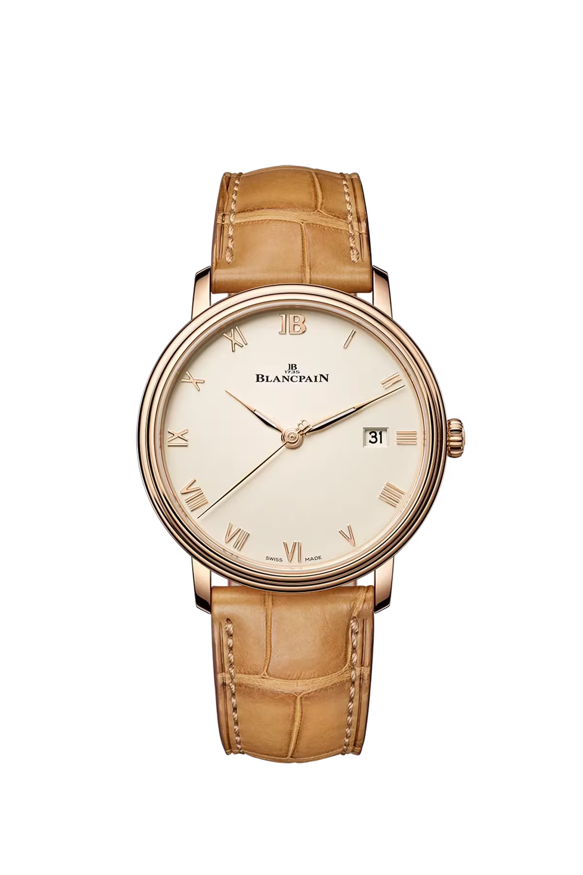 Villeret Ultraplate | 38mm, Opaline Dial, Alligator Leather Strap