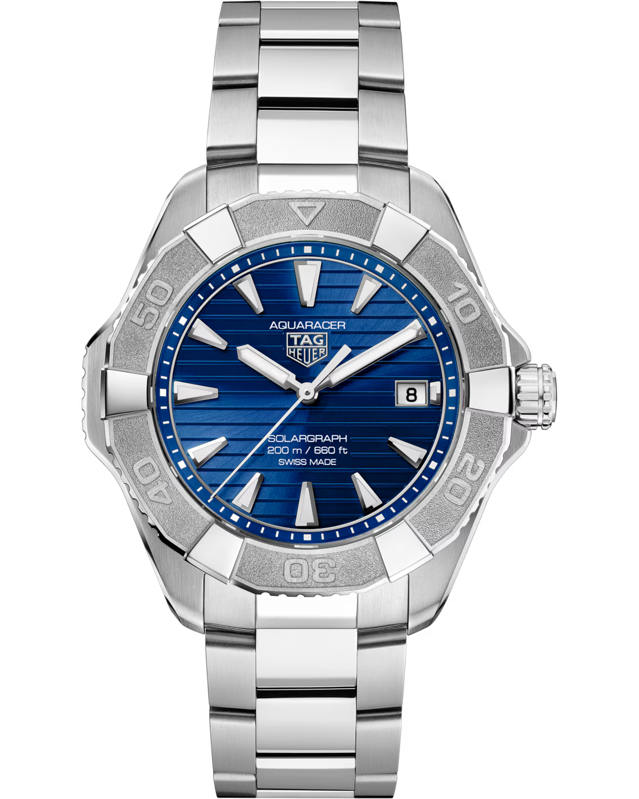 Aquaracer Professional 200 Solargraph | 40mm, Titanium, Blue Dial, Men's Watch
