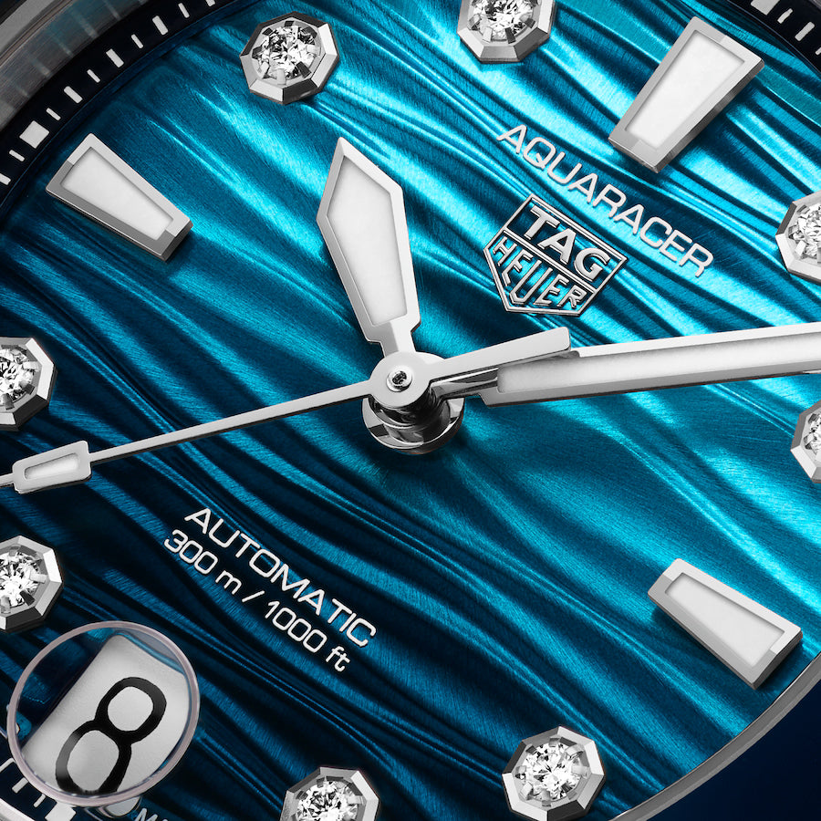 Aquaracer Professional 300 Date | 36mm, Steel, Blue Dial, Womens Watch