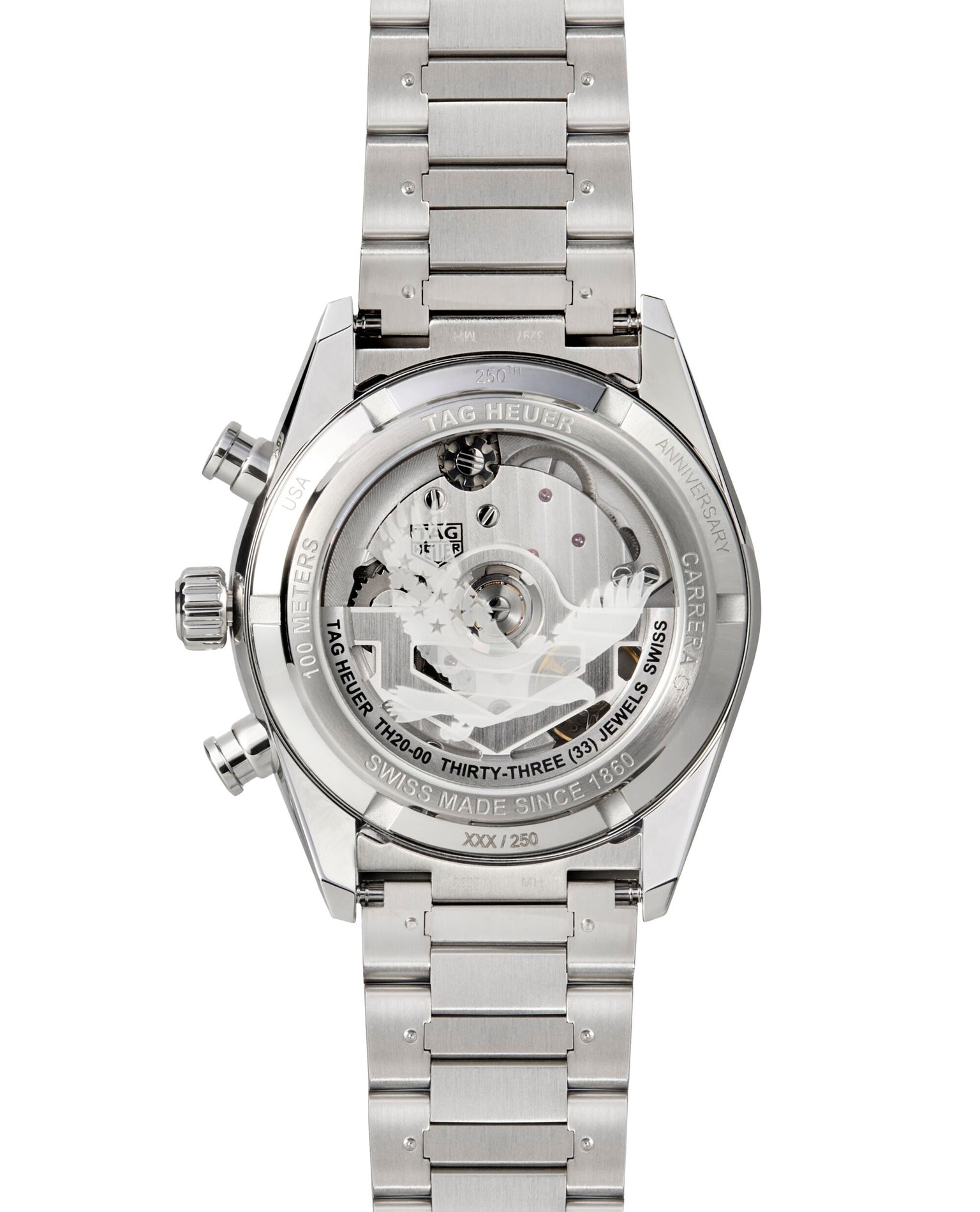Carrera Chronograph 250 US Anniversary Limited Edition | 42mm, Stainless Steel, Men's Watch