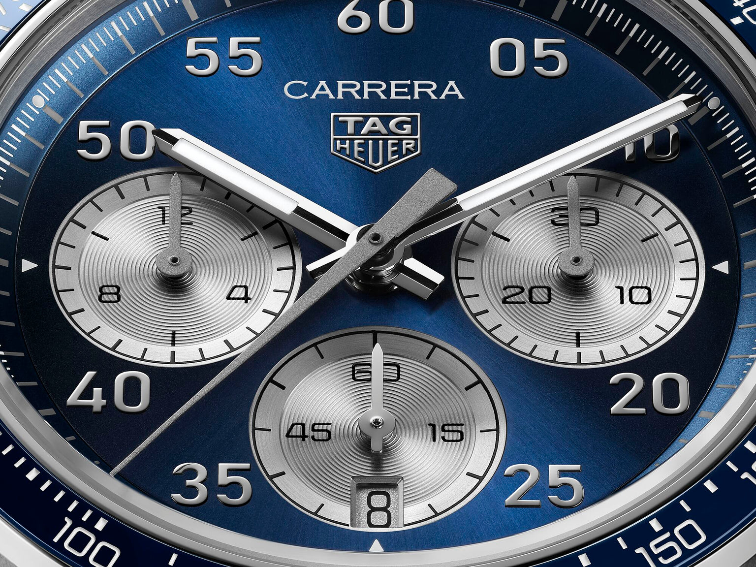 Carrera Chronograph Sport Blue | 42mm, Brown Leather, Men's Watch