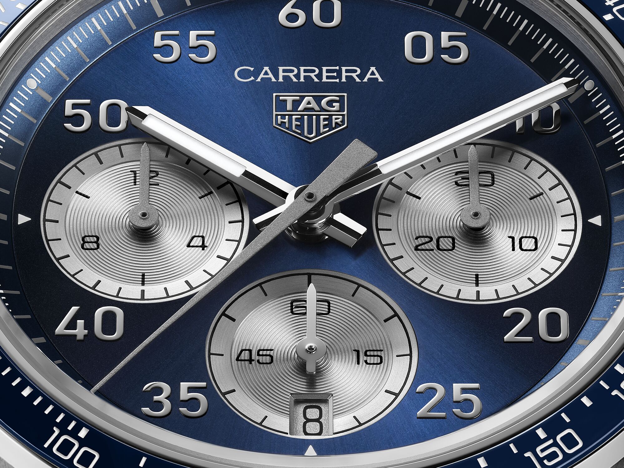 Carrera Chronograph Sport Blue | 42mm, Brown Leather, Men's Watch