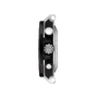Black and silver mechanical device on a white background