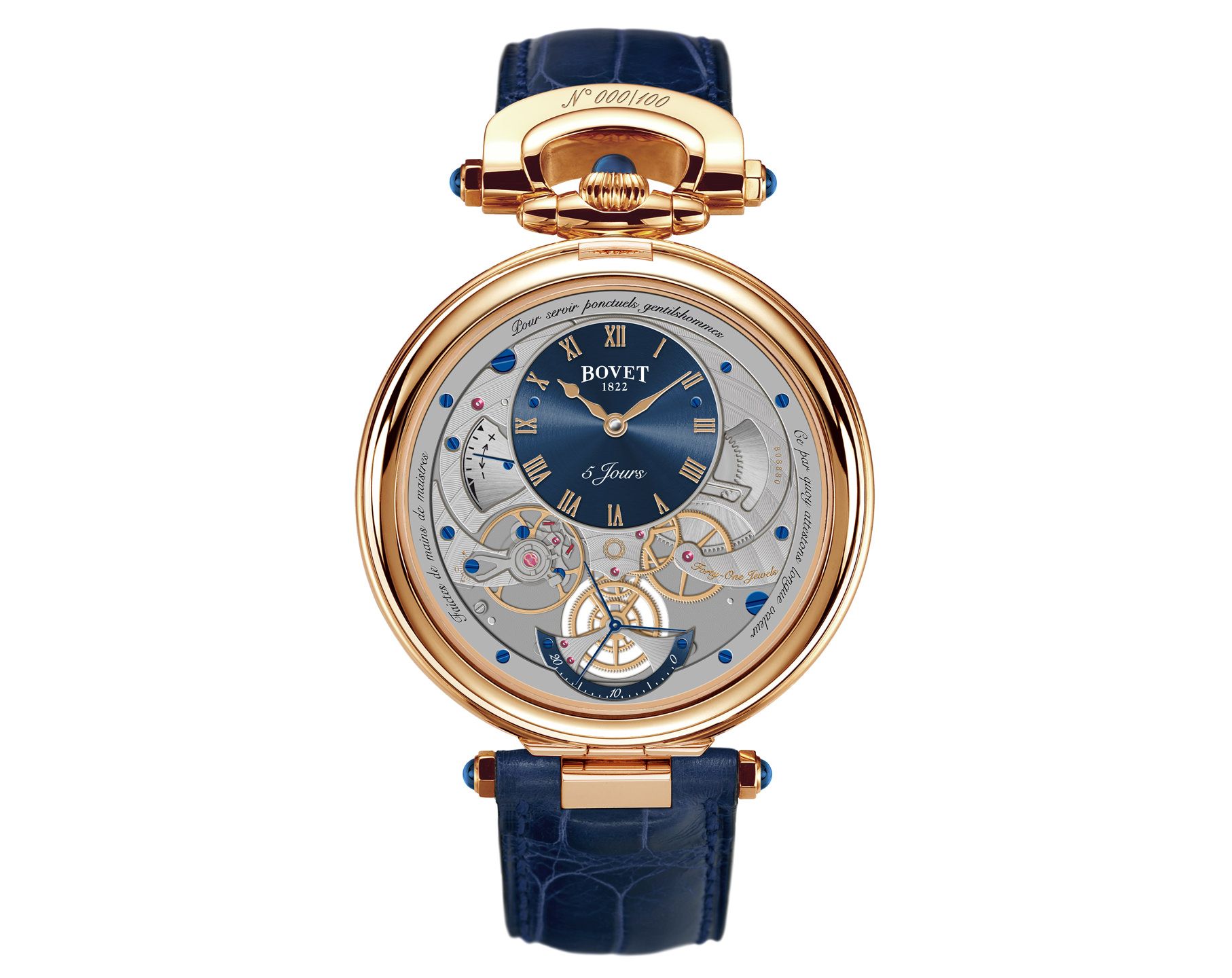 Virtuoso V Blue | 43.5mm, Leather Strap, Men's Watch