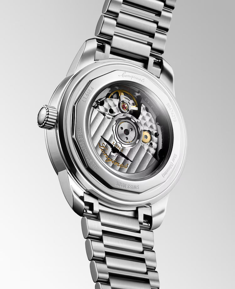 Conquest Heritage Central Power Reserve | 38mm, Stainless Steel Strap, Unisex Watch