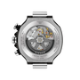 Tissot watch with mechanical components on a white background