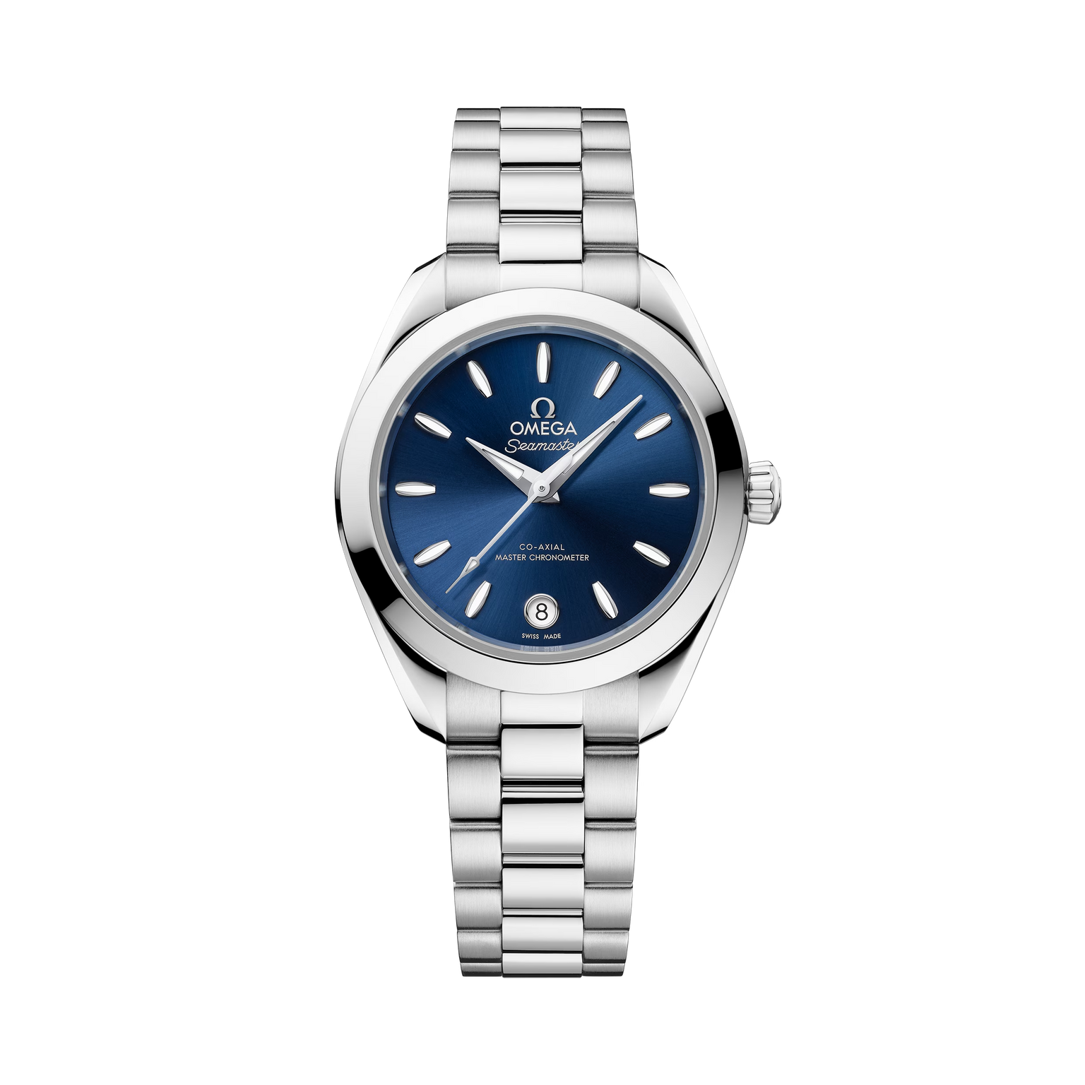 OMEGA Seamaster Aqua Terra 150M 30mm Steel on Steel Blue Dial Watch 