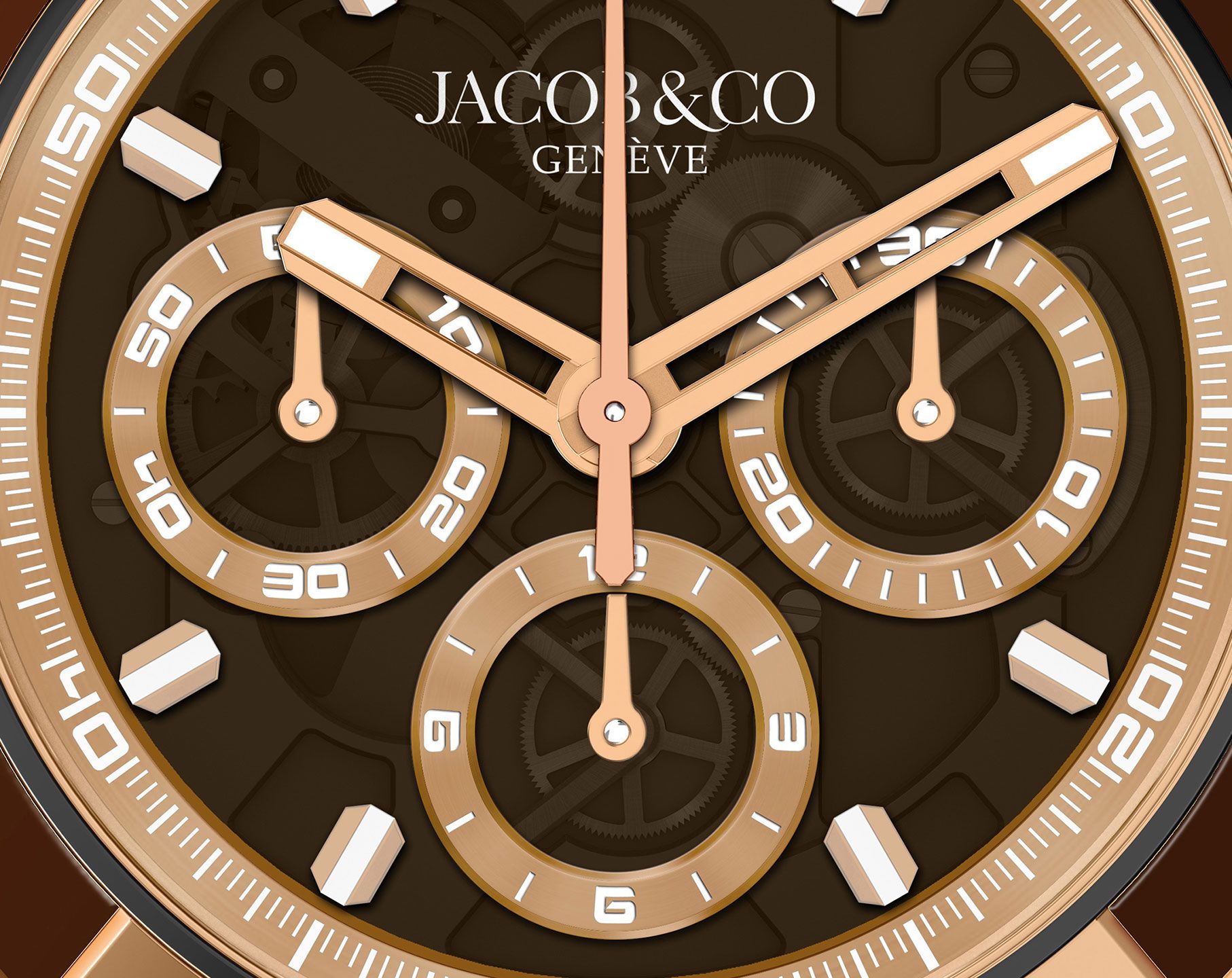 Epic X Chrono | 44mm, Tri-Compax, Ceramic Rose Gold Case