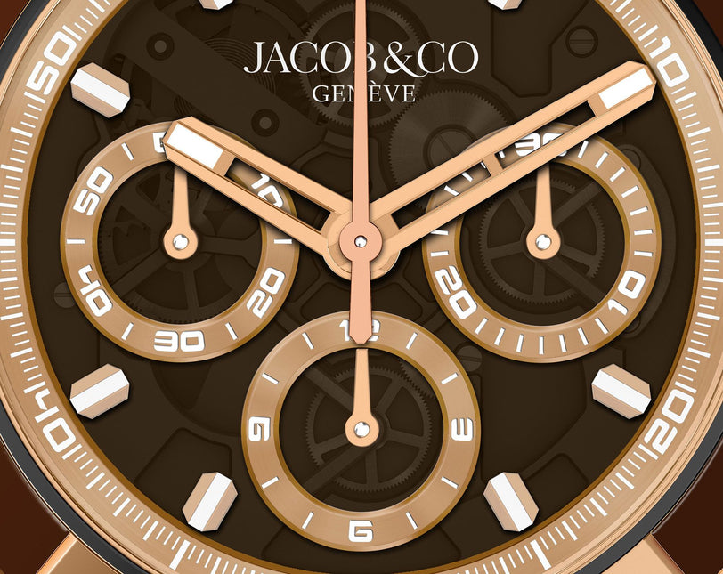 Epic X Chrono | 44mm, Tri-Compax, Ceramic Rose Gold Case