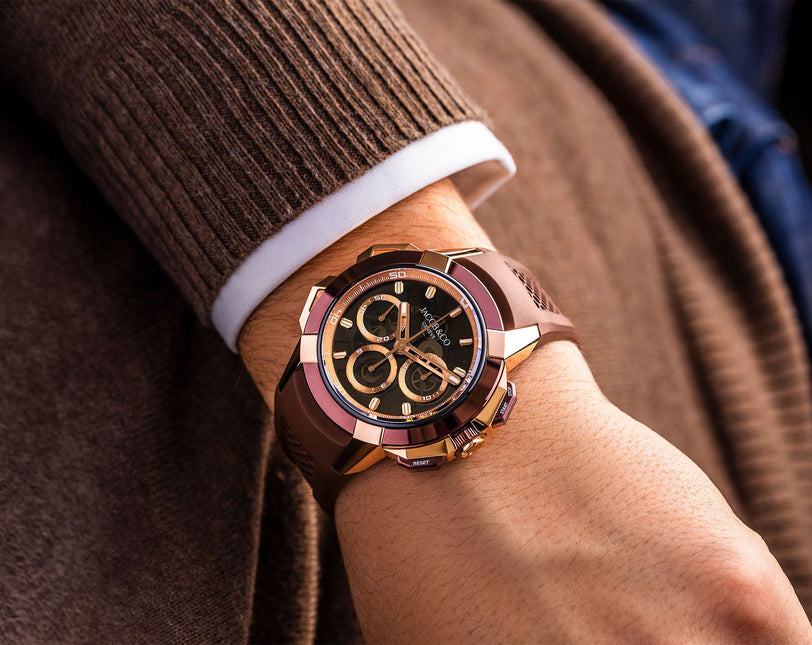 Epic X Chrono | 44mm, Tri-Compax, Ceramic Rose Gold Case