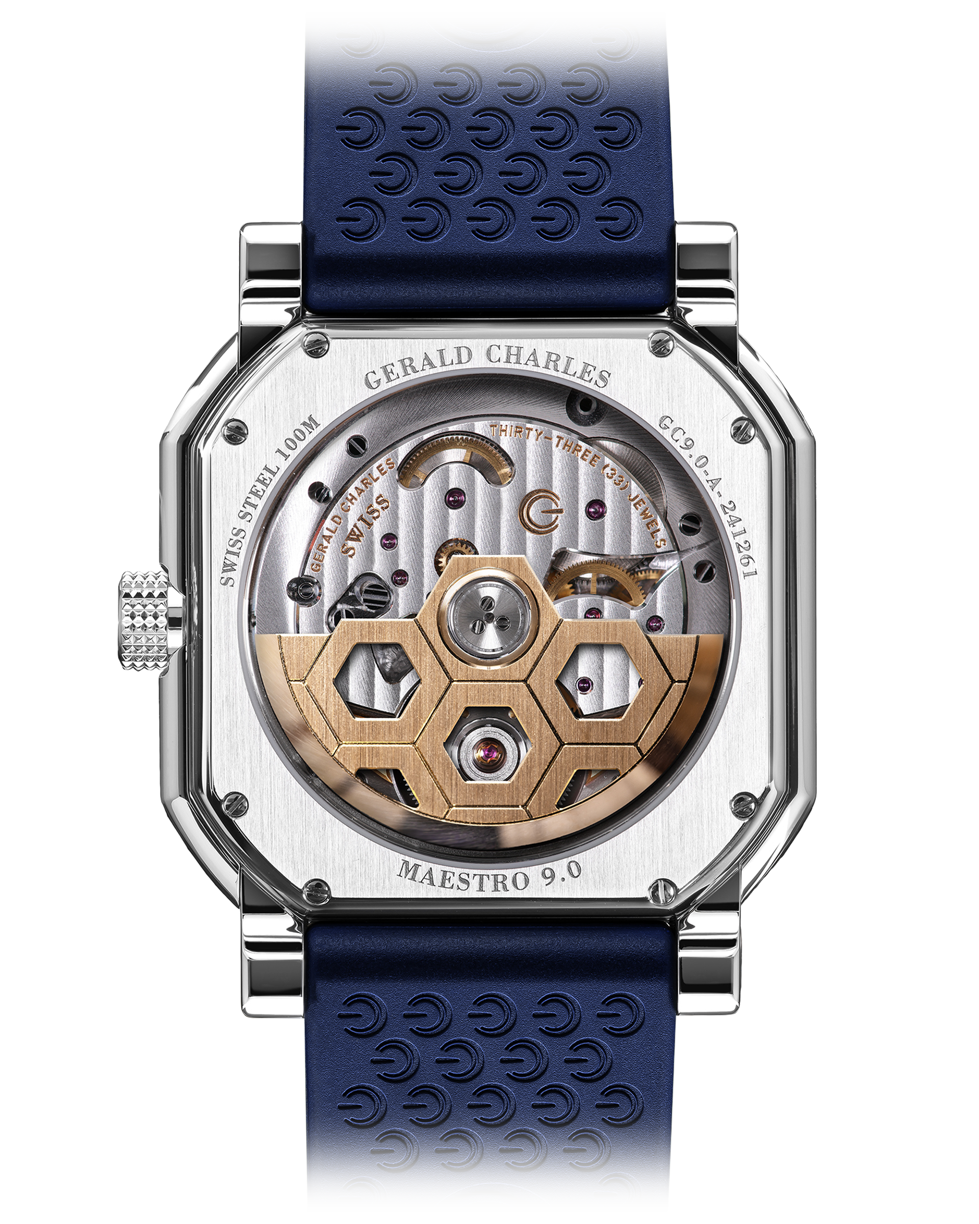 Back case of the Gerald Charles 9.0 Tourbillon watch