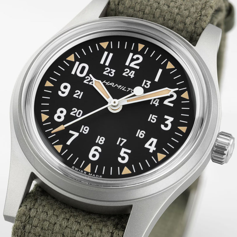 Khaki Field Mechanical | 36mm, NATO Strap, Black Dial