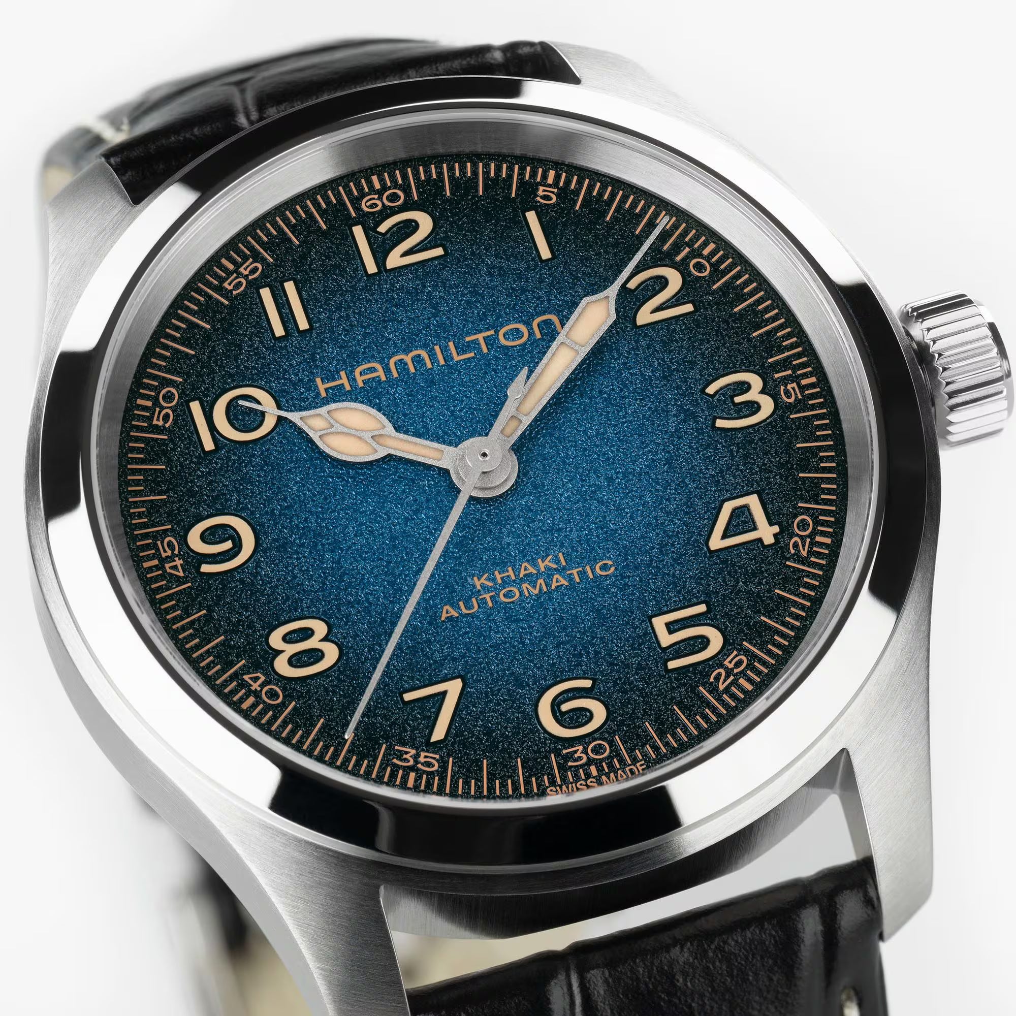 Khaki Field Murph 38 Blue | 38mm, Leather, Men's Watch
