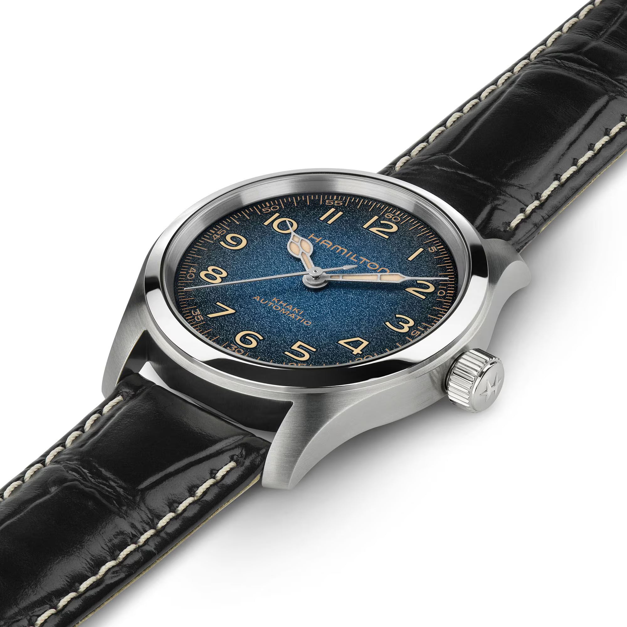 Khaki Field Murph 38 Blue | 38mm, Leather, Men's Watch