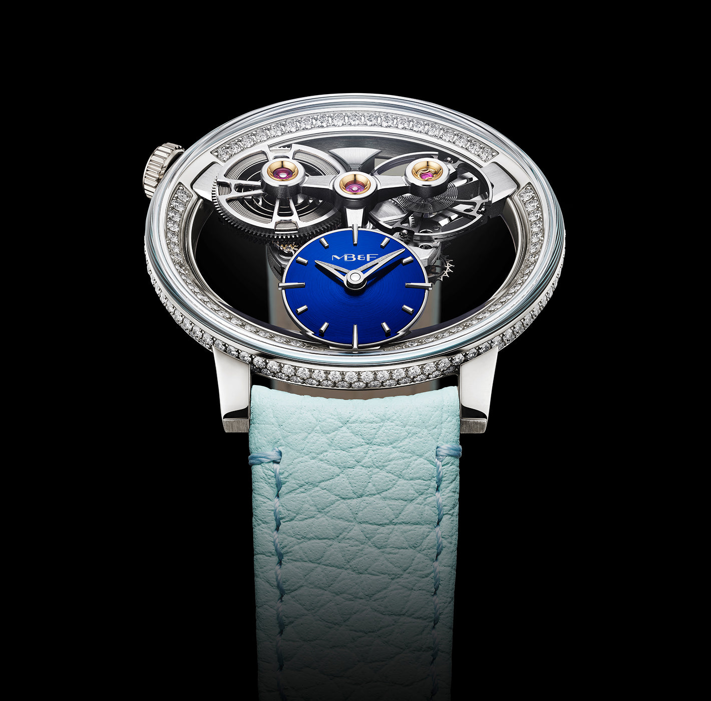 SP One Pave | 38mm, Blue Dial, Silver Case, Women's Watch