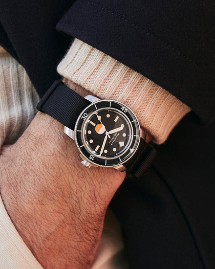 Wrist shot of Fifty Fathoms MIL-SPEC Limited Edition for HODINKEE
