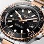 HydroConquest | 42mm, Stainless Steel & red PVD, Black Dial