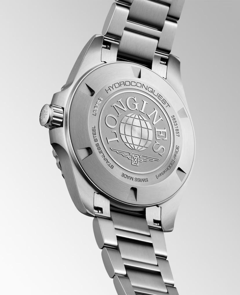 HydroConquest | 42mm, Stainless Steel, Black Dial