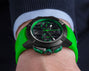 Epic X Chrono | 44mm, Black Titanium, Green Inner Ring