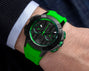 Epic X Chrono | 44mm, Black Titanium, Green Inner Ring