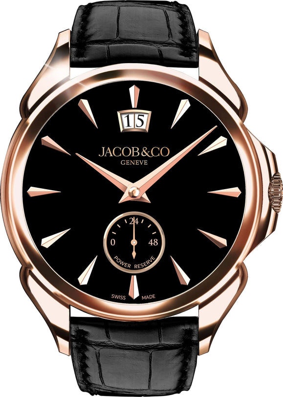 Palatial Classic | 42mm, Rose Gold Case, Leather Strap