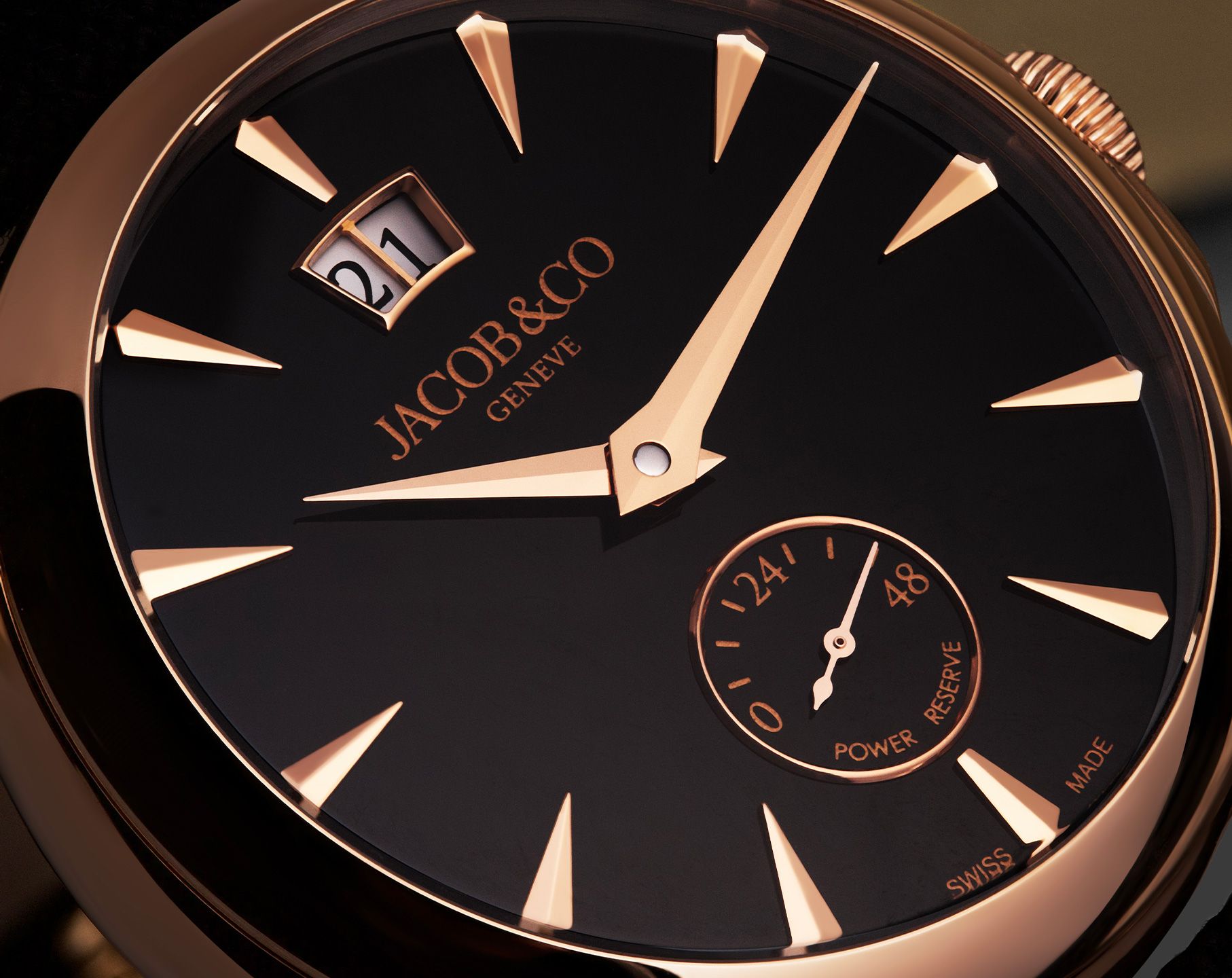 Palatial Classic | 42mm, Rose Gold Case, Leather Strap