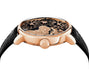 The World Is Yours Dual Time Zone | 43mm, Rose Gold Case, Leather Strap