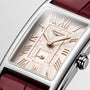 DolceVita | 32mm, Stainless Steel, Ivory Rose "flinqué" Dial, Maple Red Alligator Strap, Womens Watch