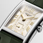 DolceVita | 37mm, Stainless Steel, Ivory Gilt "flinqué" Dial, Olive Green Alligator Leather Strap, Womens Watch