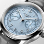 Master Chrono Monopusher | 41mm, Stainless Steel Case, Frosted Blue "Barleycorn" Dial