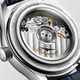 Master | 30mm, Stainless Steel, White mother-of-pearl Dial, Blue Alligator Leather,  Womens Watch