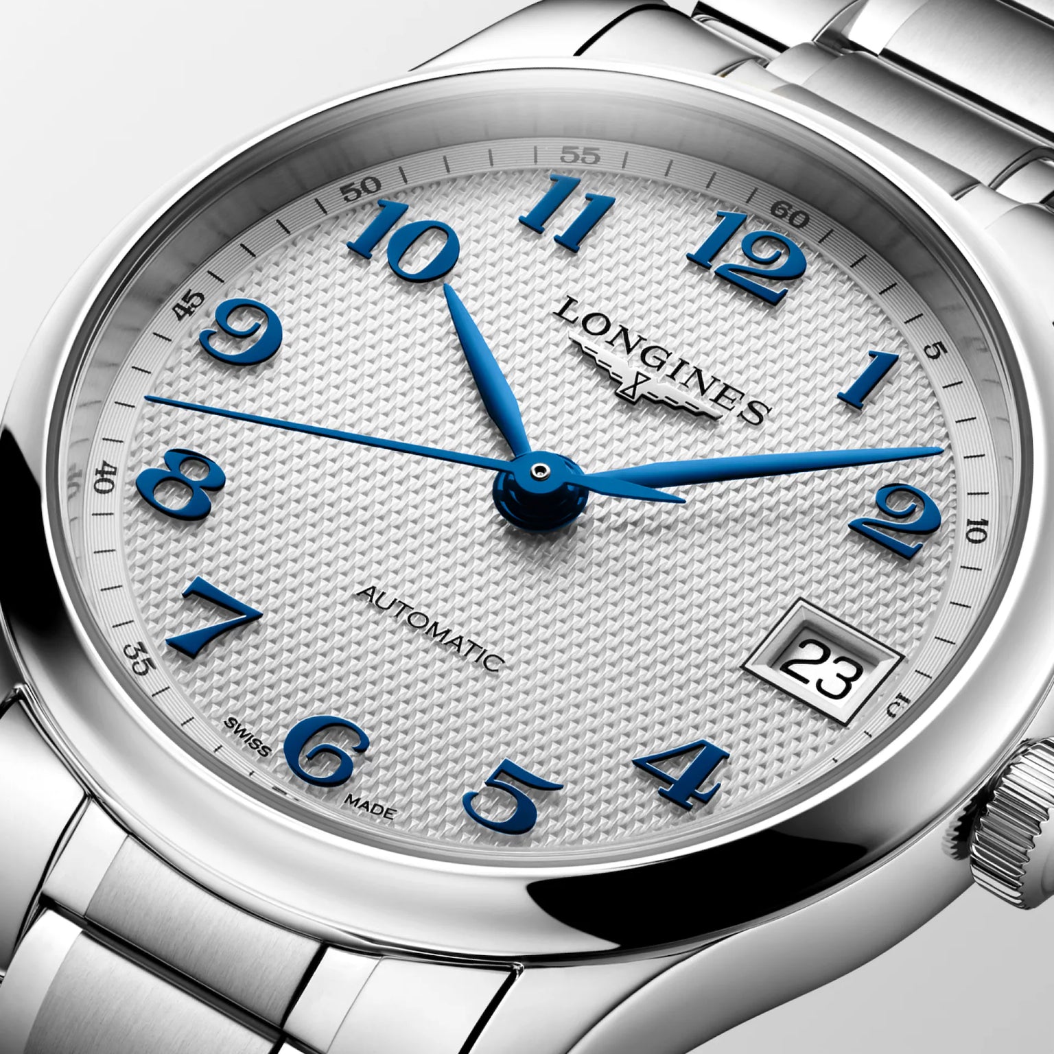Master | 34mm, Stainless Steel, Silver "barleycorn" Dial, Womens Watch