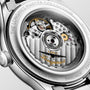 Master | 39mm, Stainless Steel, Silver "barleycorn" Dial, Blue Alligator Leather, Mens Watch