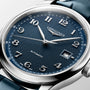 Master | 41mm, Stainless Steel, Blue "barleycorn" Dial, Blue Alligator Leather, Mens Watch