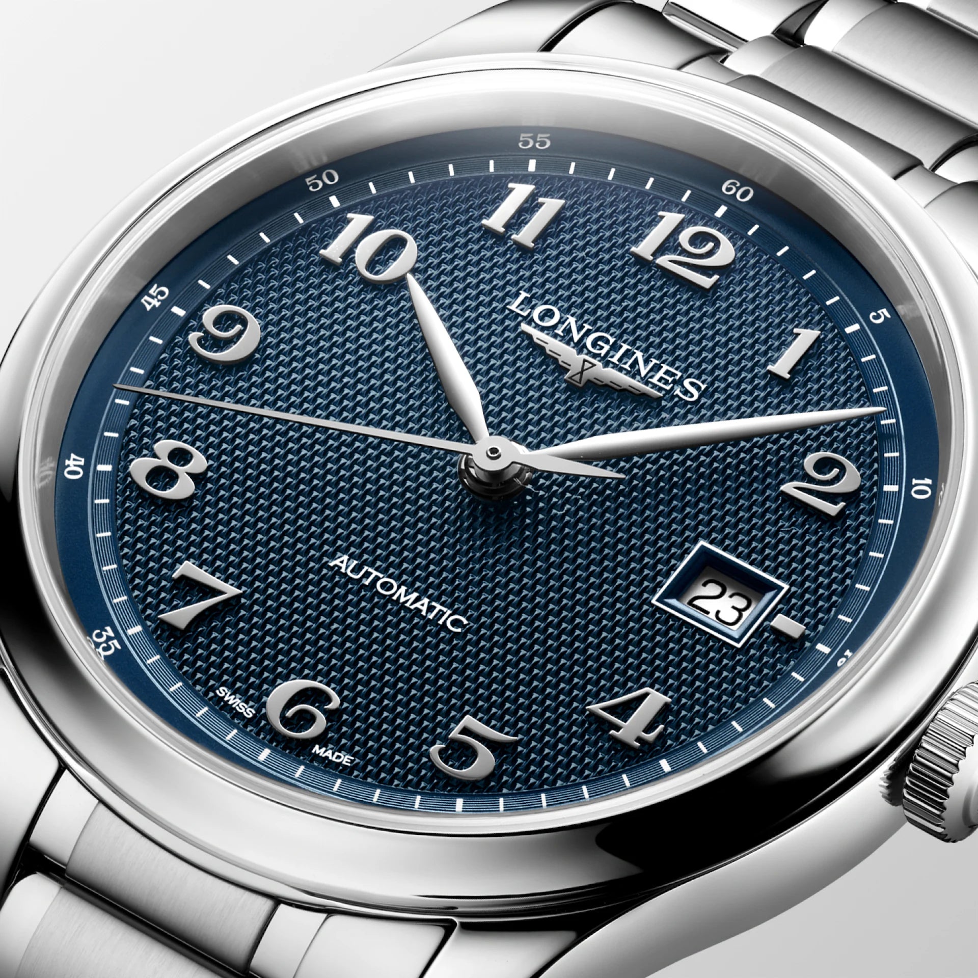 Master | 41mm, Stainless Steel, Blue "barleycorn" Dial, Mens Watch